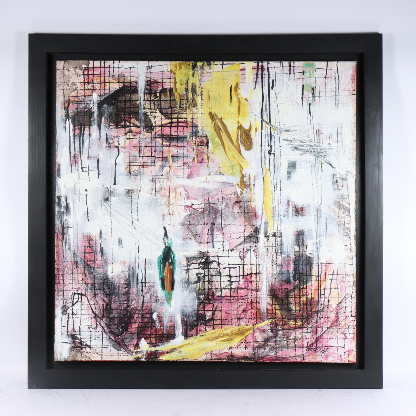 La Ba Quan, Vietnamese (b.1975), abstract, 2007, oil on canvas, 39 1/4"H x 39 1/4"W(stretcher), 46"H x 46"W(frame)