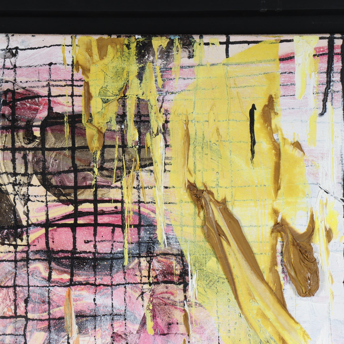 La Ba Quan, Vietnamese (b.1975), abstract, 2007, oil on canvas, 39 1/4"H x 39 1/4"W(stretcher), 46"H x 46"W(frame)