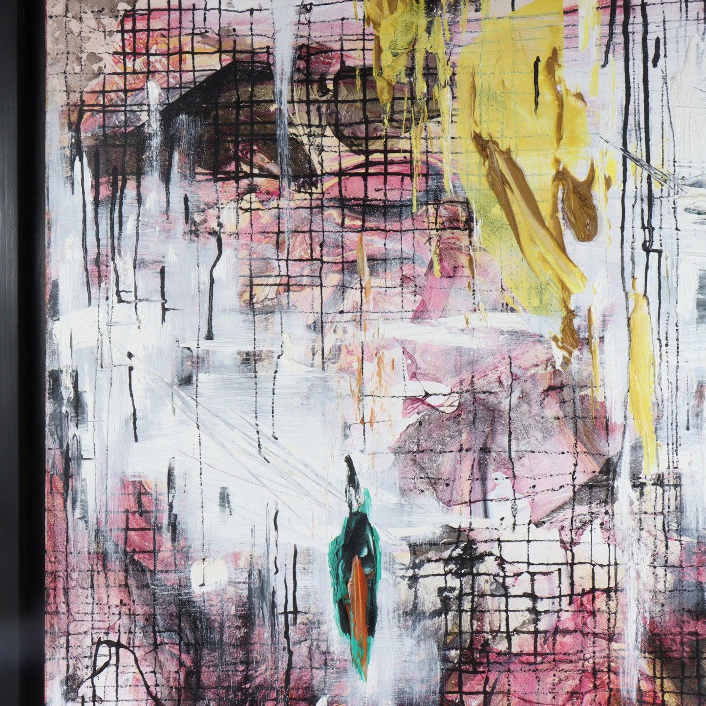 La Ba Quan, Vietnamese (b.1975), abstract, 2007, oil on canvas, 39 1/4"H x 39 1/4"W(stretcher), 46"H x 46"W(frame)