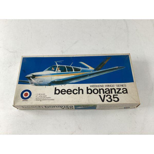 Entex Beech Bonanza V35 - 1/48 Scale, Precolored Plastic, Display Stand