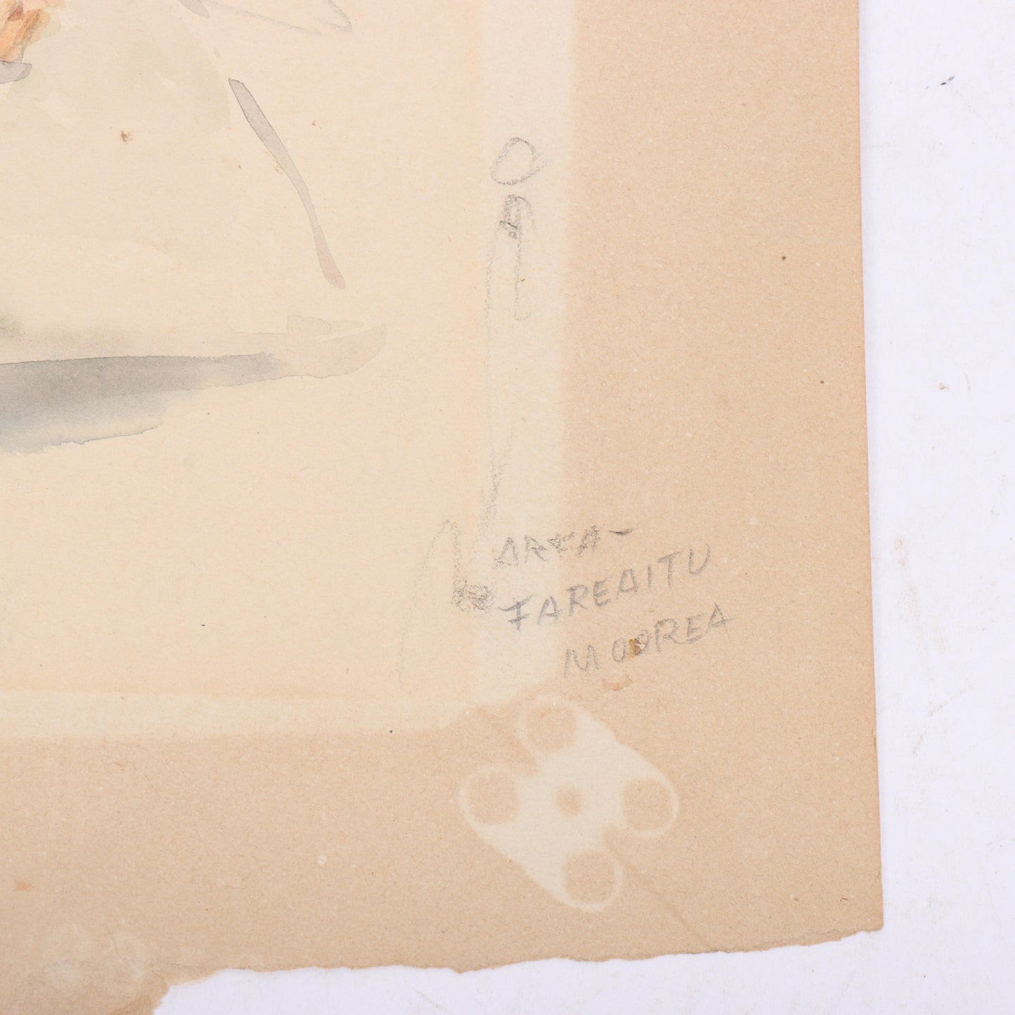 Charles Sarka, New York, Illinois (1879 - 1960), Resting Camel and Tane Horoi, Adopted Boy, Moorea in 1903, two watercolor paintings on paper, 13 1/2"H x 13 3/4"W (larger)