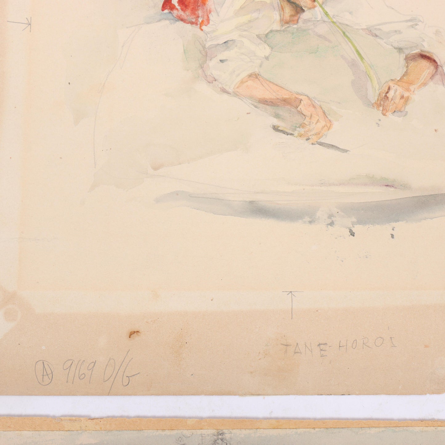 Charles Sarka, New York, Illinois (1879 - 1960), Resting Camel and Tane Horoi, Adopted Boy, Moorea in 1903, two watercolor paintings on paper, 13 1/2"H x 13 3/4"W (larger)