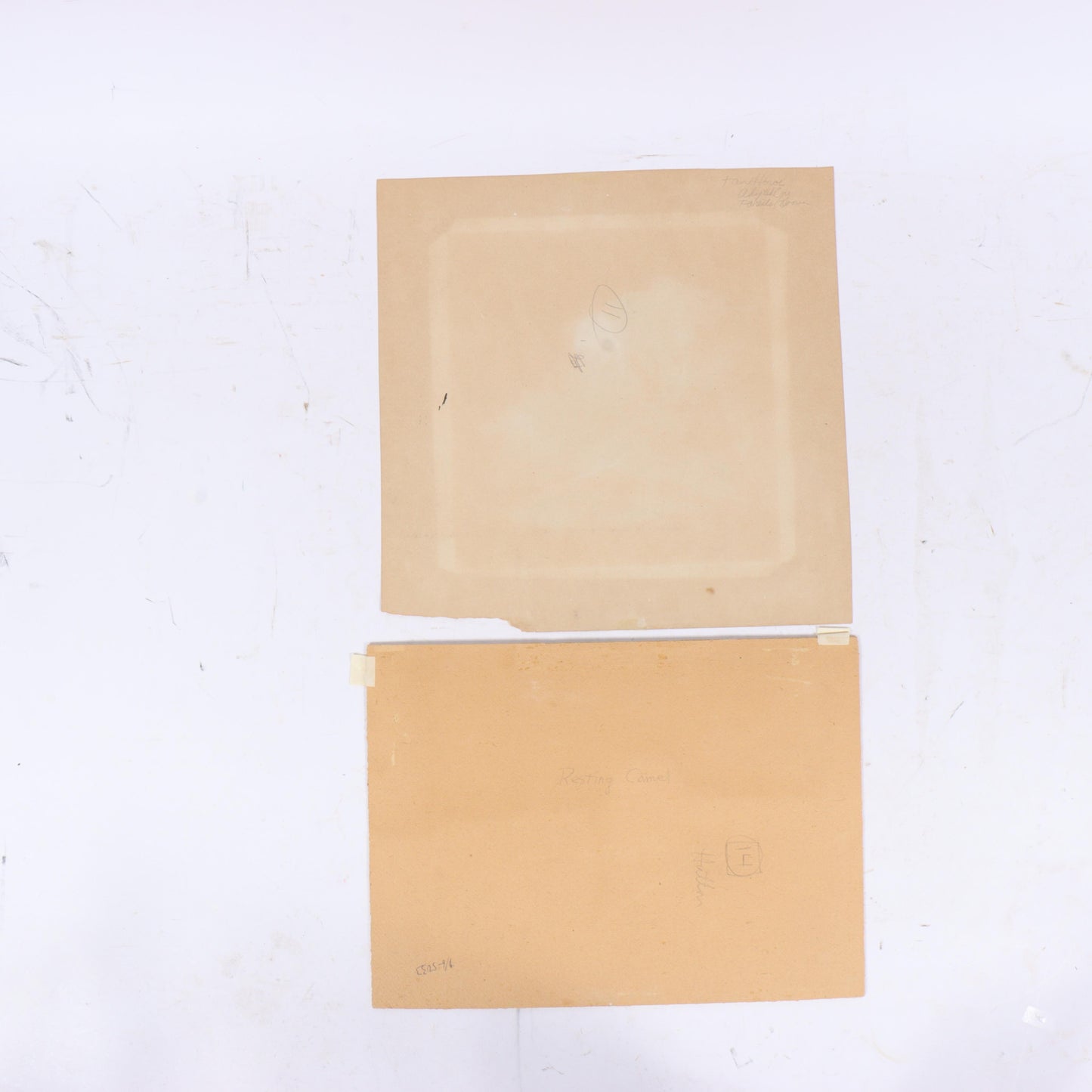 Charles Sarka, New York, Illinois (1879 - 1960), Resting Camel and Tane Horoi, Adopted Boy, Moorea in 1903, two watercolor paintings on paper, 13 1/2"H x 13 3/4"W (larger)