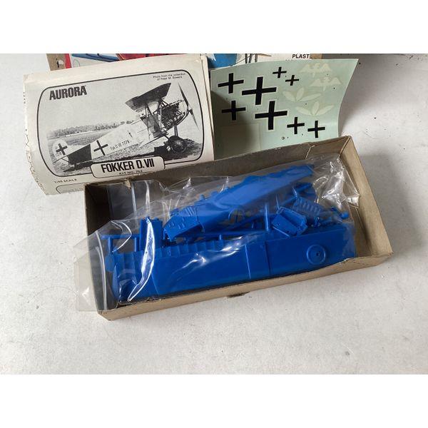 Aurora German Fokker D.VII - 1/48 Scale, Plastic Model Kit, Movable Propeller, Rigging Instructions