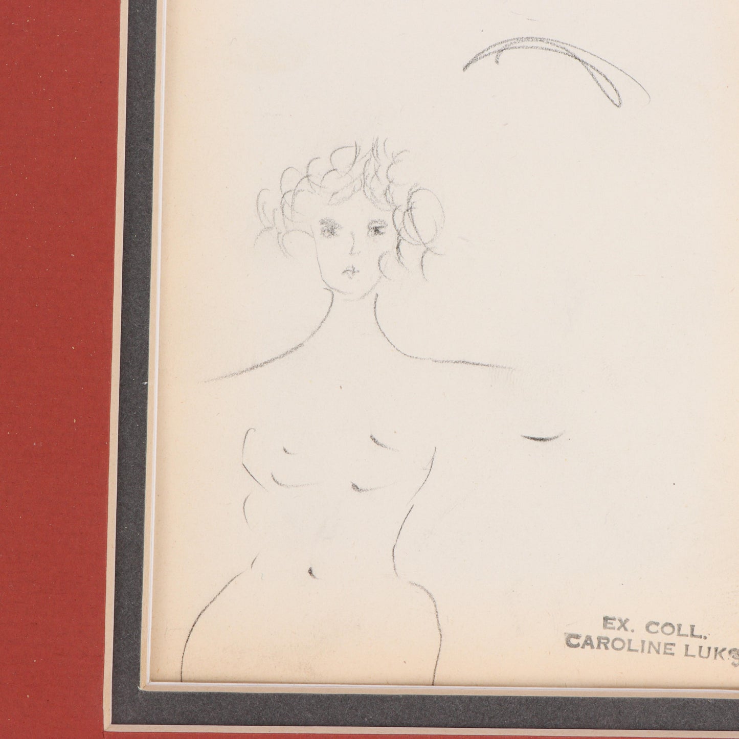 George Benjamin Luks, American (1867-1933), 2 figural studies; Delinquent Tax, Study, graphite on paper, 11"H x 8 1/2"W(paper), 14"H x 12"W(mat) - larger