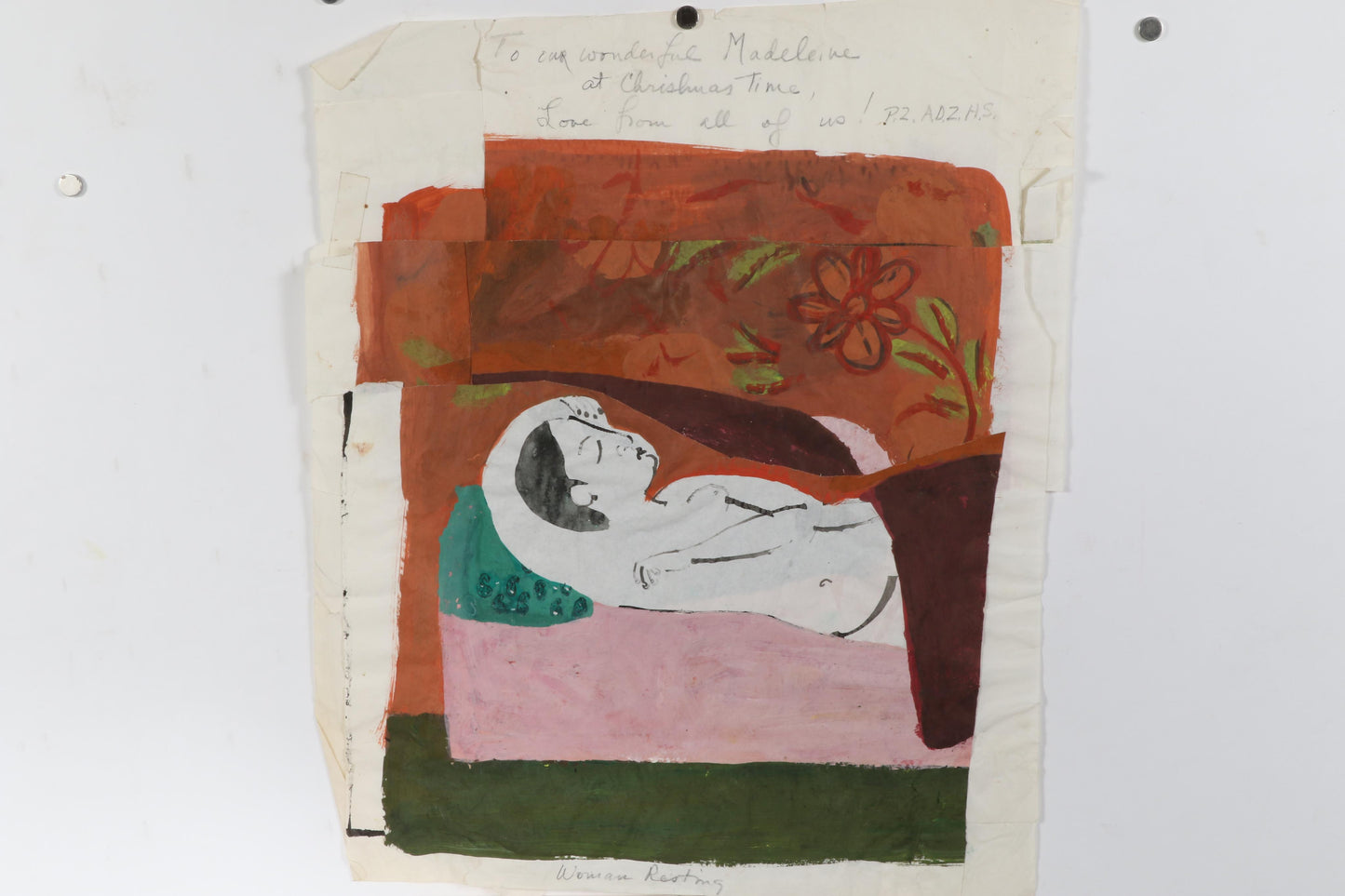 Honore Desmond Sharrer, American (1920 - 2009), Woman Resting / National Foundation for Infantile Paralysis / Workers and Painters / 2 women standing (2) / woman breaking up a fight / family at the table, mixed media on