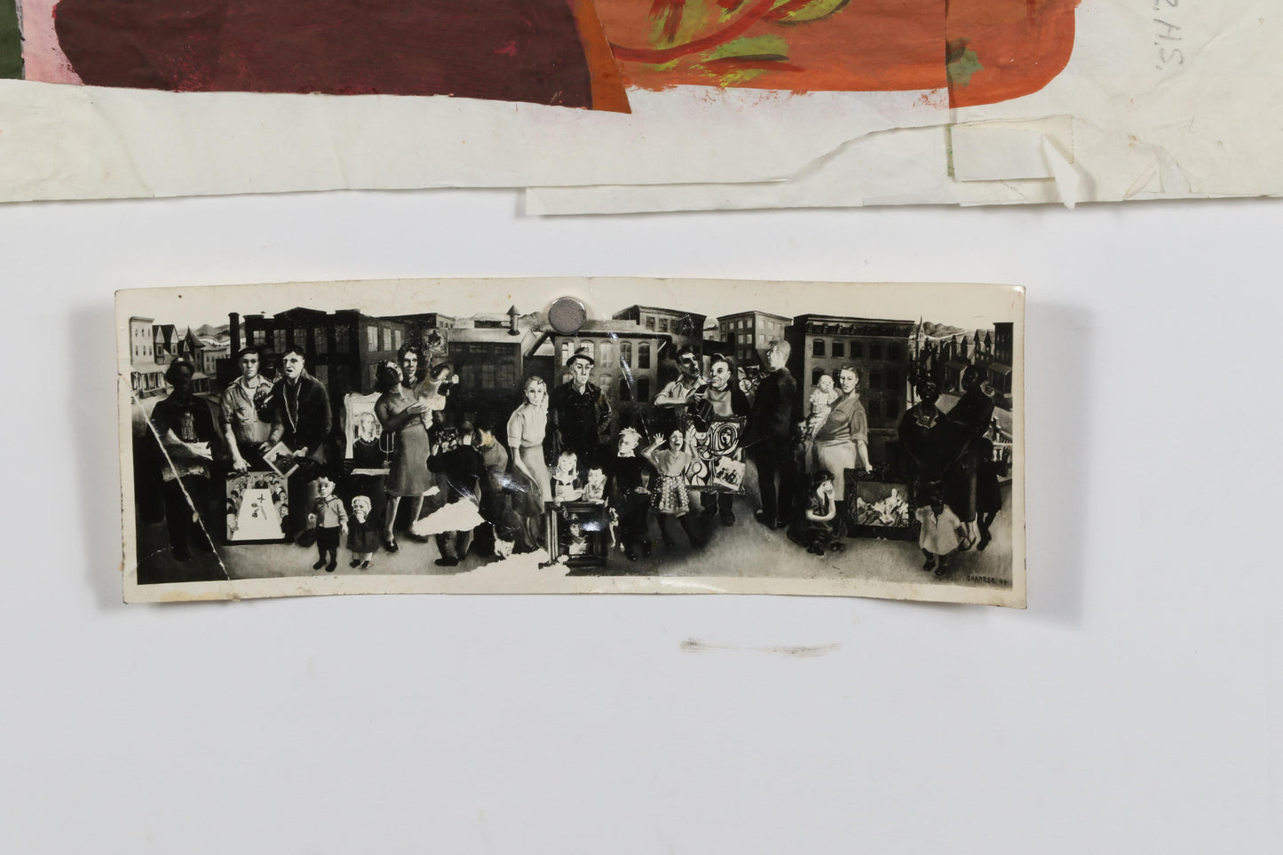 Honore Desmond Sharrer, American (1920 - 2009), Woman Resting / National Foundation for Infantile Paralysis / Workers and Painters / 2 women standing (2) / woman breaking up a fight / family at the table, mixed media on