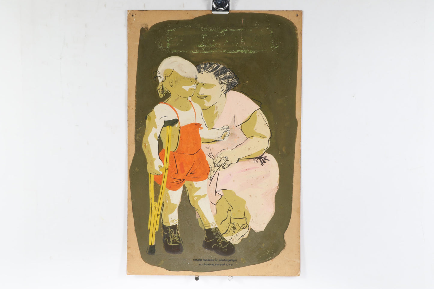 Honore Desmond Sharrer, American (1920 - 2009), Woman Resting / National Foundation for Infantile Paralysis / Workers and Painters / 2 women standing (2) / woman breaking up a fight / family at the table, mixed media on