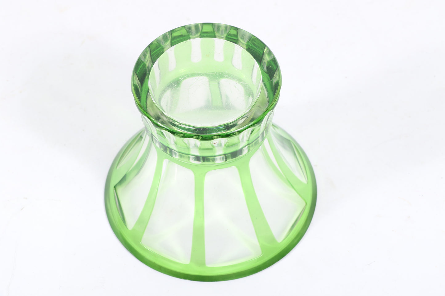 Otto Prutscher (Austrian, 1880–1949), Wiener Werkstatte Art Deco glass vessel. 3 3/4"H x 4 1/2"W