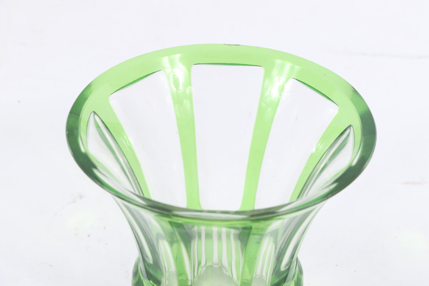 Otto Prutscher (Austrian, 1880–1949), Wiener Werkstatte Art Deco glass vessel. 3 3/4"H x 4 1/2"W
