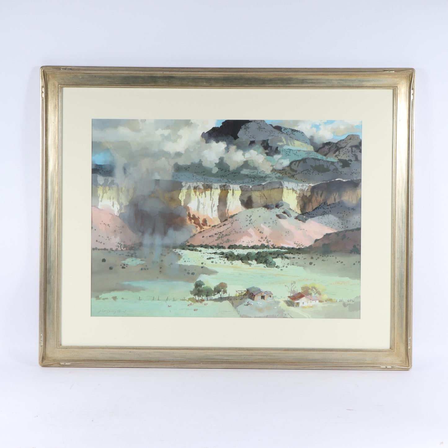 Nat Youngblood, Pennsylvania, Indiana (1916 - 2009), Rain Dance, watercolor on paper, 21 1/2"H x 29 1/4"W(sight), 32 1/2"H x 40 1/2"W(frame)