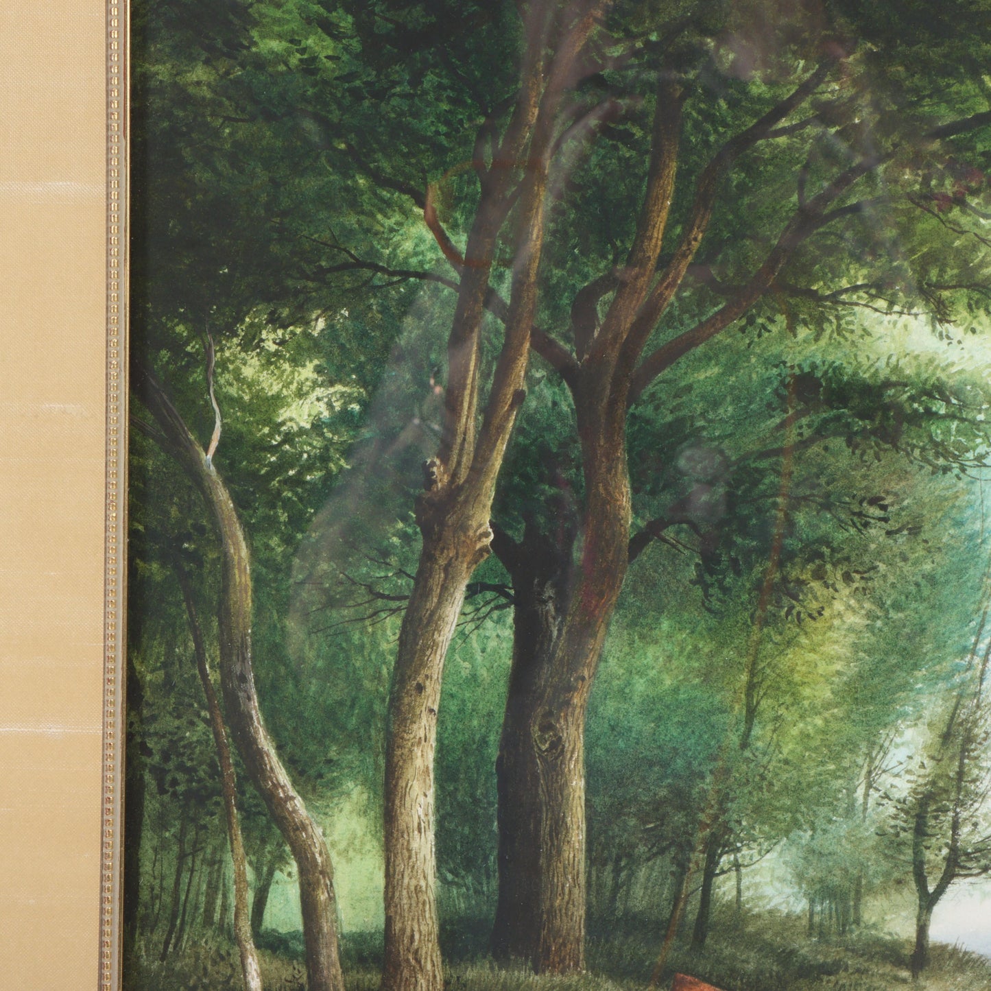 Emmitt Thames, American (b. 1933), Two Grazing, watercolor on paper, 14 3/4"H x 10 1/2"W(sight), 23 1/4"H x 19 1/4"W(frame)