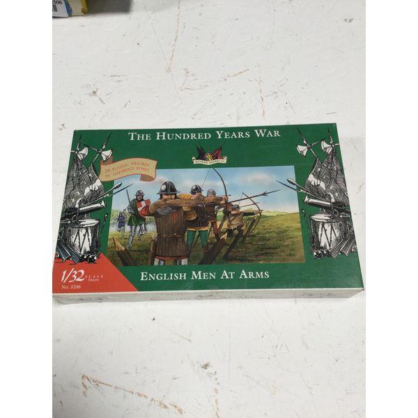 Airfix The Hundred Years War English Men At Arms - 1/32 Scale, 20 Plastic Figures, Unassembled