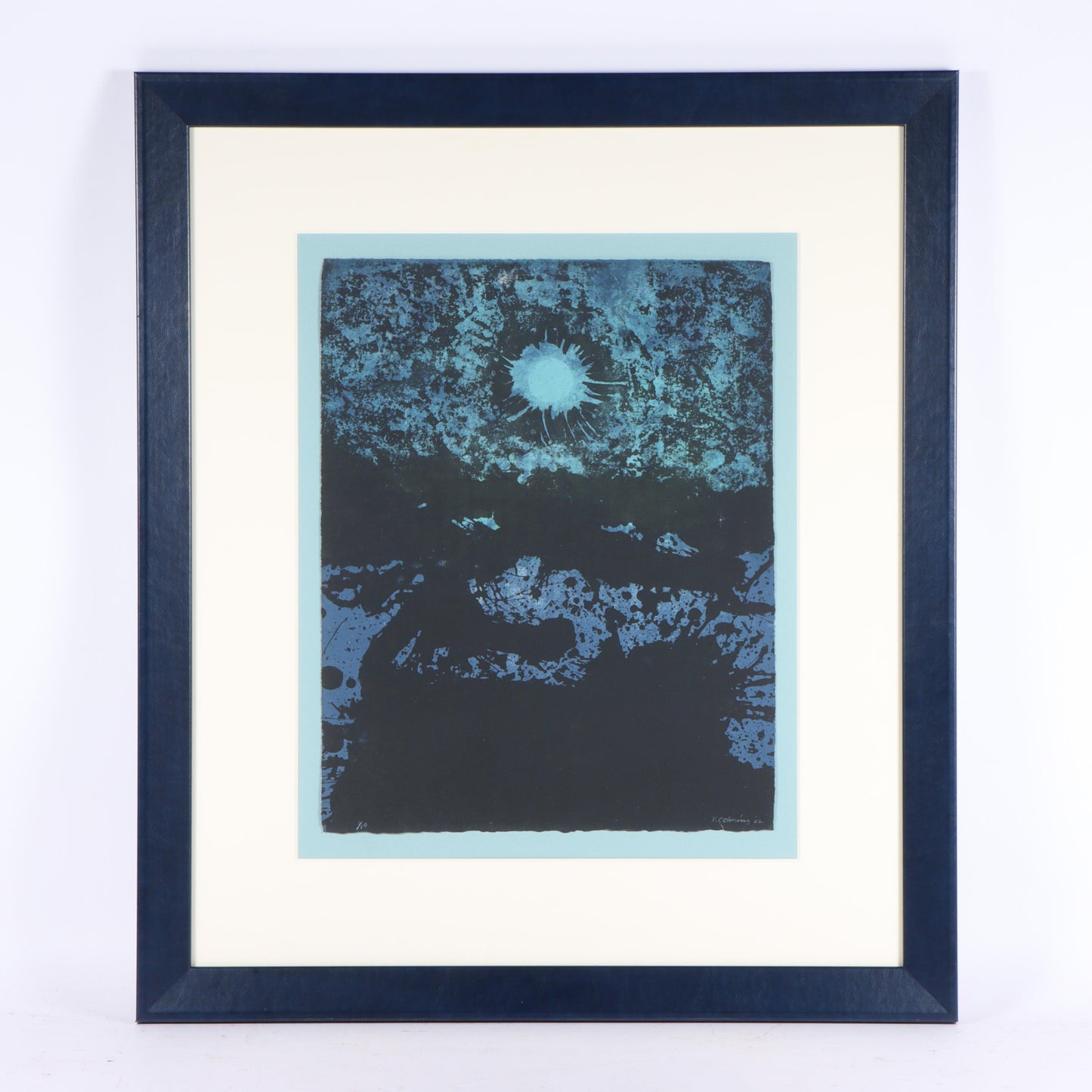 Vija Celmins, Latvian American (b. 1939), The Sun, 1962, lithograph, 19"H x 15"W(paper), 31 1/2"H x 27 1/4"W(frame)