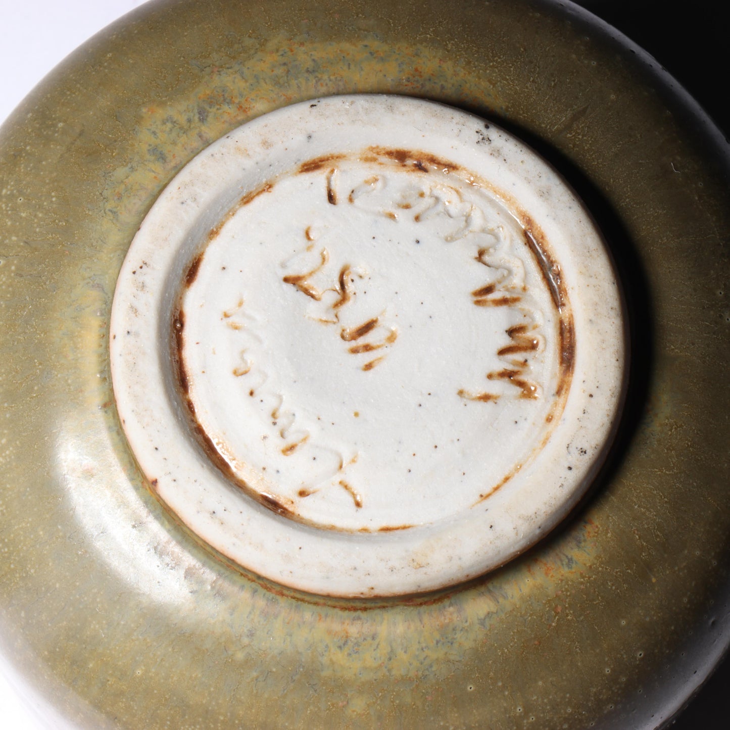 Laura Andreson, California (1902 - 1999), American studio pottery porcelain cup form vessel, 1957?, matte green glaze finish, 2 3/4"H x 3"Diam.