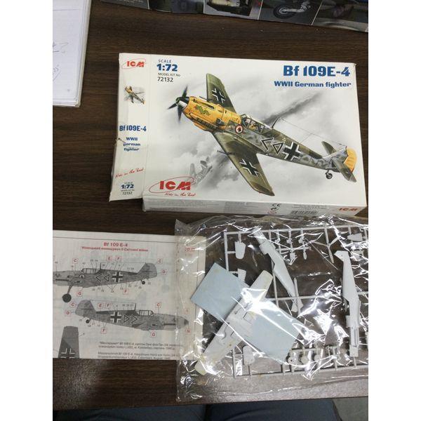 ICM Bf 109E-4, WWII German Fighter, 1:72 Scale, Model Kit No. 72132
