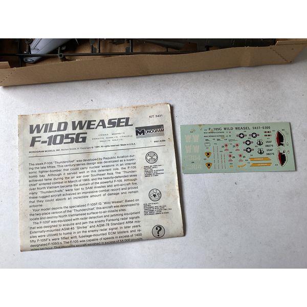 Monogram F-105G Wild Weasel 1/72 Scale Model Kit - Unassembled