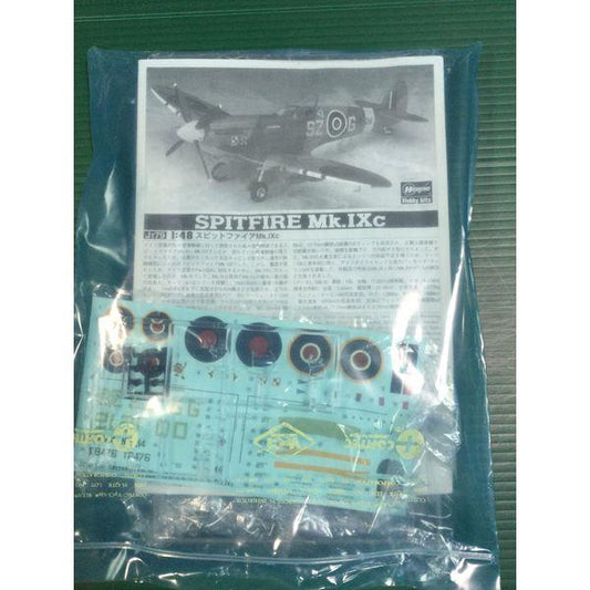 Hasegawa Spitfire Mk.IXc - 1/48 Scale Model Kit, Unassembled, Decals Included