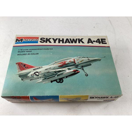 Monogram Skyhawk A-4E - 1/48 Scale, Unassembled Model Kit, Molded in Color