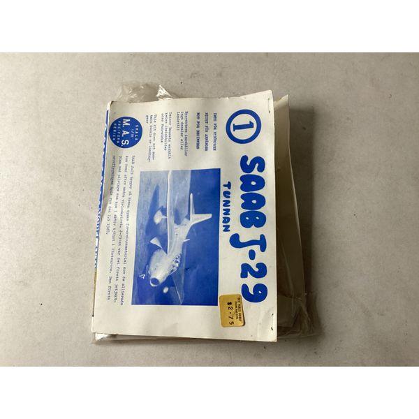 M.A.S Scale Program Saab J-29 Tunnan 1, Model Kit - Unassembled