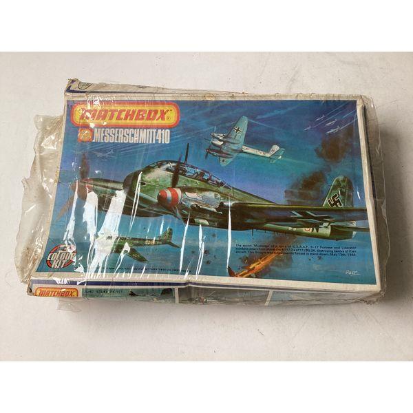 Matchbox Messerschmitt 410, PK-113, Aircraft Model Kit - Vintage, Assembly Required