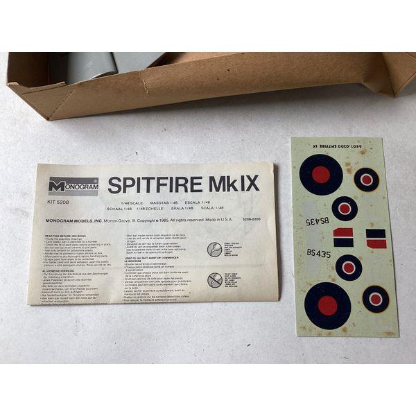 Monogram BRITISH SPITFIRE - 1/48 Scale Unassembled Model Kit, Airplane Model