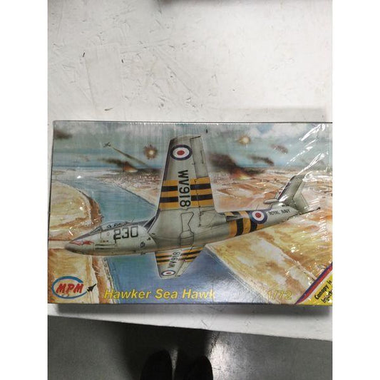 MPM Hawker Sea Hawk 1/72 Model Kit - Unassembled, Decals
