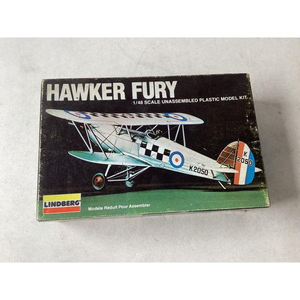 Lindberg Hawker Fury MK1 - 1/48 Scale, Unassembled Plastic Model Kit