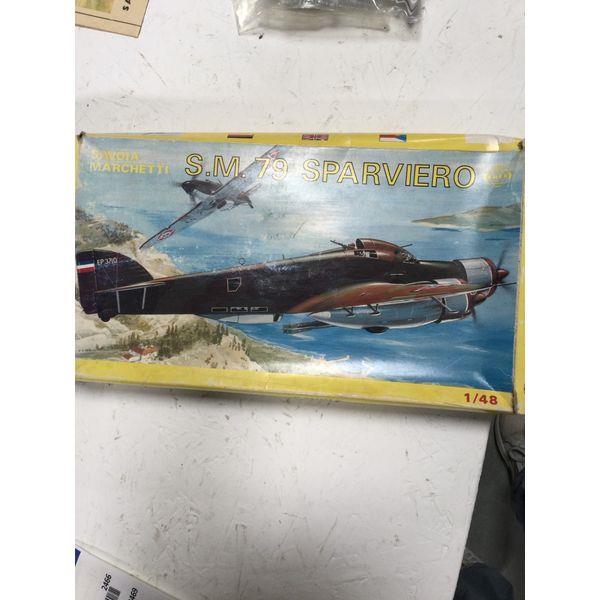 Eduard Savoia-Marchetti SM-79 Sparviero 1/48 Scale Model Kit - Unassembled, Decals
