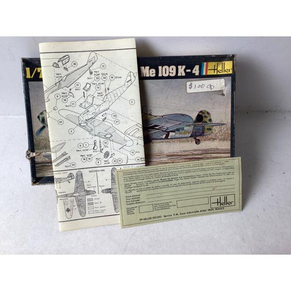 Heller Messerschmitt Me 109 K-4 - 1/72 Scale, 2 Decorations