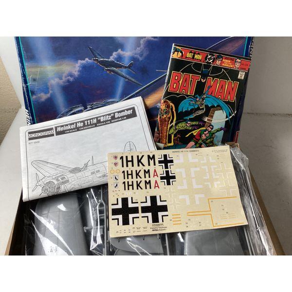 Monogram Heinkel He 111 German Bomber 1:48 Scale Model Kit, Limited Edition, Batman Bonus