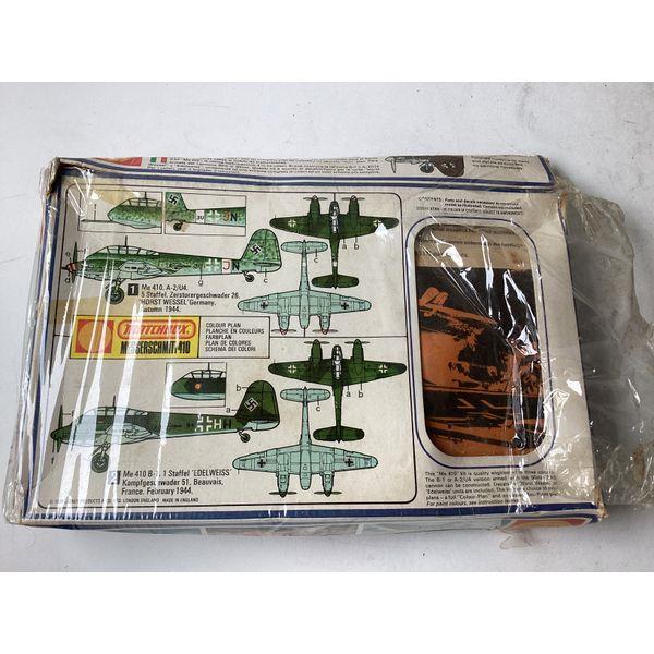 Matchbox Messerschmitt 410, PK-113, Aircraft Model Kit - Vintage, Assembly Required