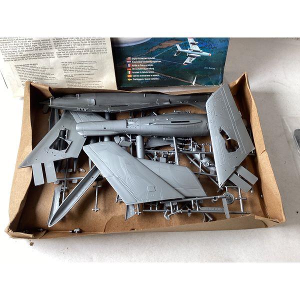 Monogram Republic F-84F - 1/48 Scale Model Kit - Unassembled, Molded in Silver