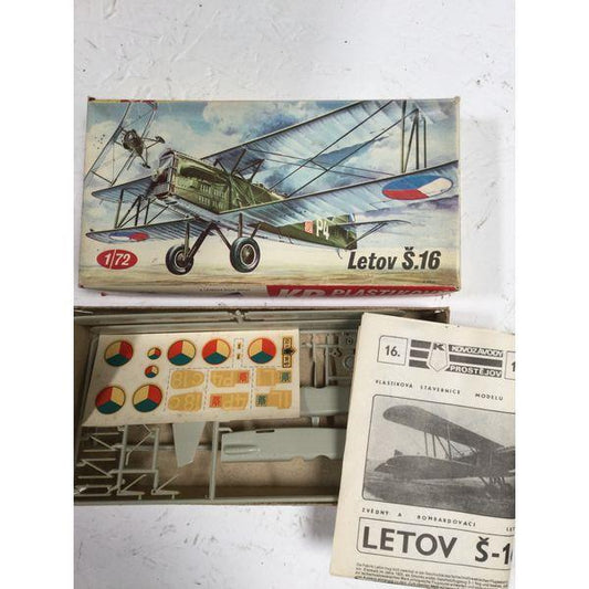 KP KOVOZAVODY PROSTEJOV Letov S.16 - 1/72 Scale Model Airplane Kit