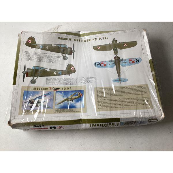 Mirage Hobby PZL P.11c, 1/48 Scale, with Bombs, Plastic Model Kit