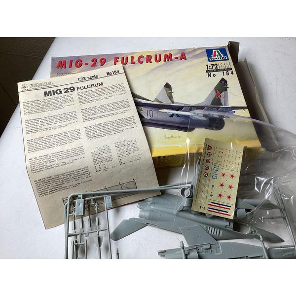 Italeri MIG-29 FULCRUM-A, 1/72 Scale, No 184, Model Kit