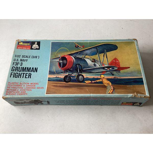 Monogram U.S. Navy F3F-3 Grumman Fighter - 1/32 Scale, Retracting Landing Gear