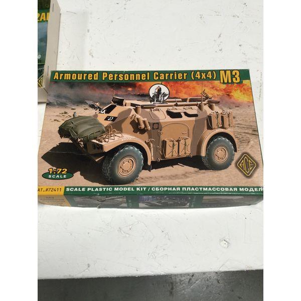 ACE Armoured Personnel Carrier M3 (4x4), 1/72 Scale Plastic Model Kit