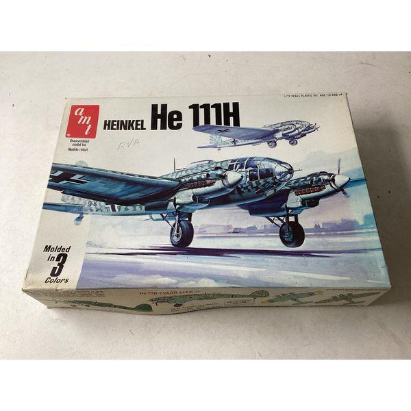 AMT Heinkel He 111H Model Kit, Vintage, Unassembled - 1:72 Scale, Detailed Parts