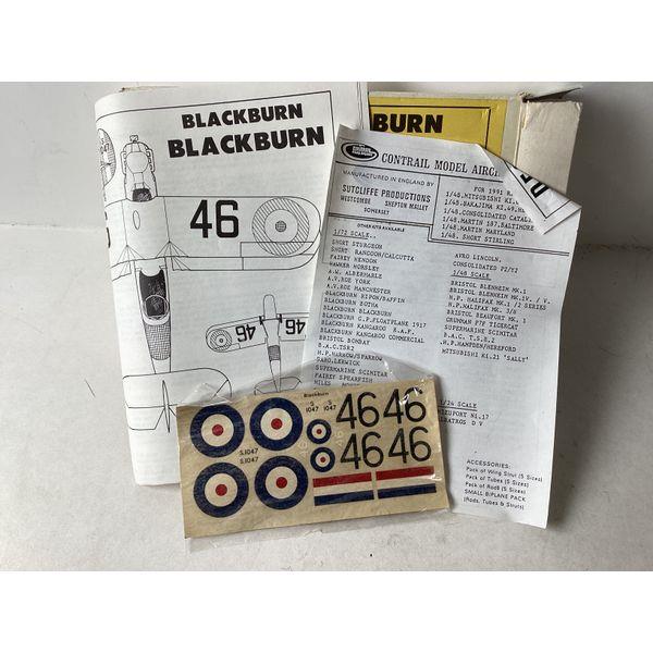 Contrail Blackburn - 1/72 Scale Vacuum Formed Kit - Aircraft Model