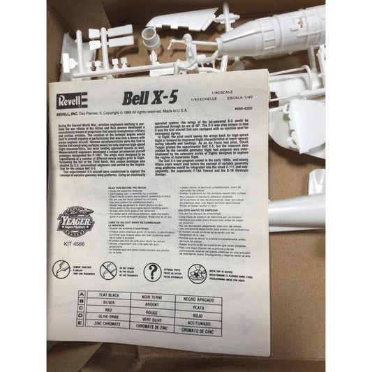 Revell Bell X-5, 1/40 Scale, Aircraft Model Kit, Yeager Super Fighters
