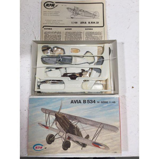 MPM AVIA B.534 IV 1/48 Scale Model Kit - Biplane, Unassembled