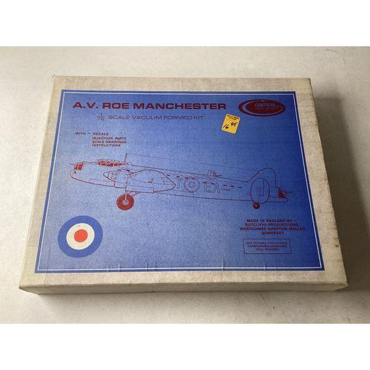 Contrail A.V. Roe Manchester - 1/72 Scale Vacuum Formed Kit, Decals, Instruction Parts, Scale Drawings