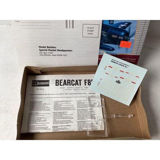 Monogram Bearcat F8' Model Kit - 1/72 Scale, Vintage 1985, Unassembled