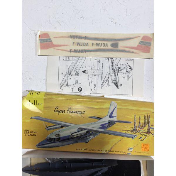 Heller Super Broussard Model Kit - 53 Pieces, Unassembled Plane