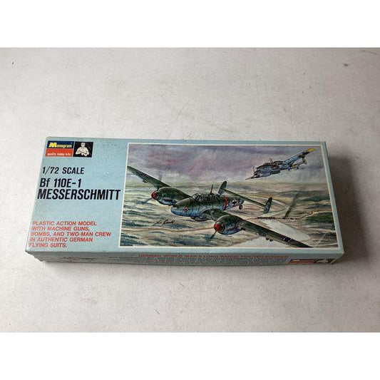 Monogram Bf 110E-1 MESSERSCHMITT - 1/72 Scale, Plastic Action Model, Authentic German Details