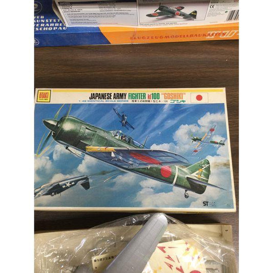 Otaki Japanese Army Fighter Ki100 'Goshiki' Model Kit - 1:48 Scale, Vintage