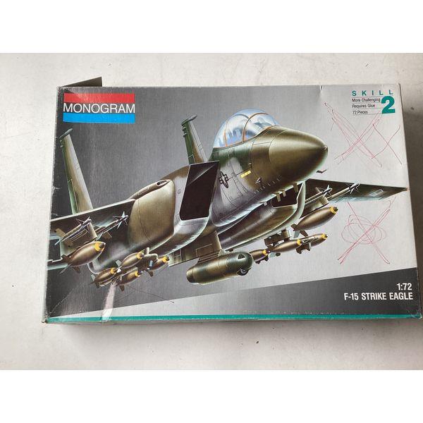Monogram F-15 Strike Eagle, 1:72 Scale, Skill Level 2, 72 Pieces