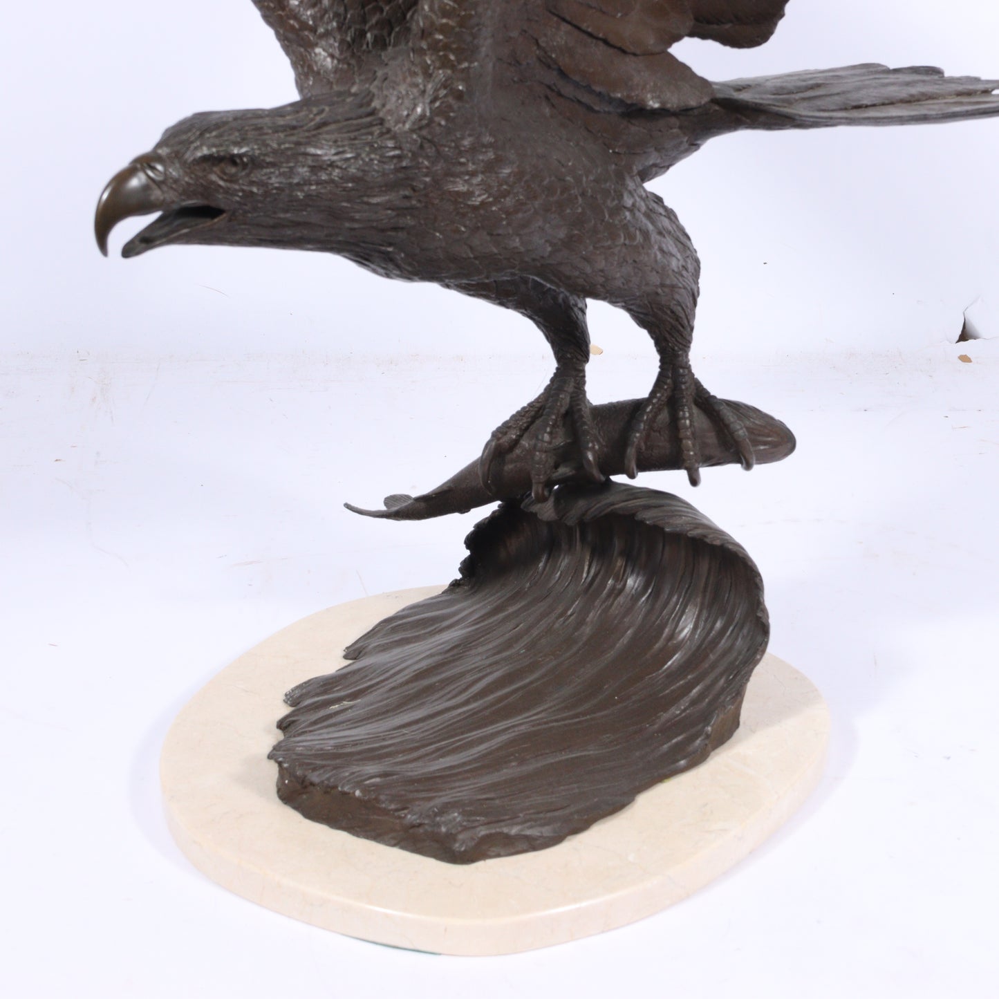 Jenne Stahl, American (20th century), The Hunter, 1979, bronze with marble base, 36"H x 35"W x 20"D