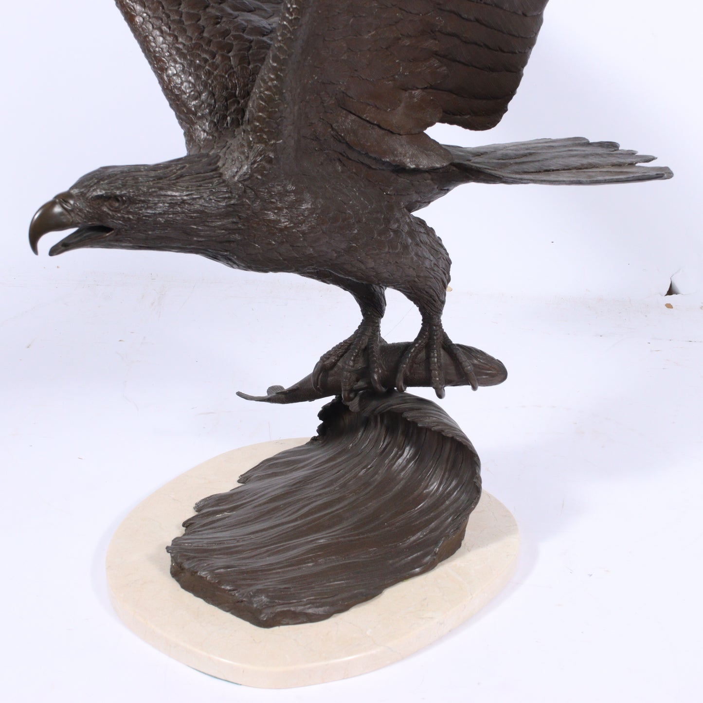 Jenne Stahl, American (20th century), The Hunter, 1979, bronze with marble base, 36"H x 35"W x 20"D